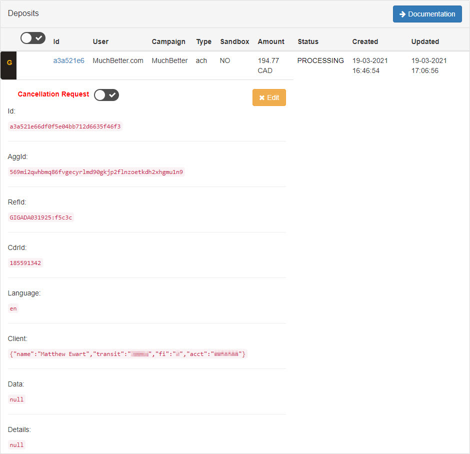 Portal Withdrawal Withdrawal Ach Information Blurred