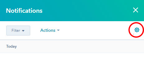 Hubspot Table Notifications Settings