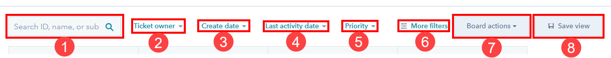 Hubspot Table Sorting Filtering Options